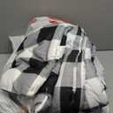 Caressma Buffalo Plaid Comforter Set Queen, Black White Buffalo Plaid Comforter Bedding Set for All Seasons, Classic Gingham Pattern Print Soft Microfiber 3 Pieces Comforter with Pillowcases