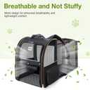 Lekebobor Large Cat Backpack Carrier Expandable Pet Carrier Backpack for Small Dogs Medium Cats Fit Up to 18 Lbs, Dog Backpack Carrier, Foldable Puppy Backpack Carrier for Travel,Black