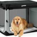 ZOMISIA 42 Inch Collapsible Dog Crate for Extra Large Dogs - XL Dog Travel Crate Portable with Breathable Mesh Windows, Soft Sided Dog Kennel Foldable for Indoor and Outdoor, Grey