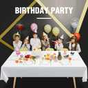 2 x 6 Pack Premium Disposable Plastic Tablecloth 54 X108 Inch Rectangle Solider Color Heavy Duty Table Cover for Dining Tables, Parties and Holidays Decorative (White)