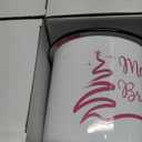 Yaomiao 4 Pack Christmas Gifts Enamel Mugs Warm and Cozy Enamel Tea Cups 12 Ounce Merry and Bright Coffee Mugs Seasonal Holiday Vintage Camping Cup for Women Coworkers (Pink,Bright Style)