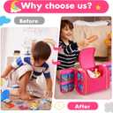 Carrying Case Compatible with Little Tikes Story Dream Machine Books Starter Set and Character, Portable Storage Carrier Bag for Travel and Home Storage (Red)