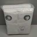 NICETOWN 100% Blackout Window Curtain Panels, Cold and Full Light Blocking Drapes with Black Liner for Nursery, 84 inches Drop Thermal Insulated Draperies (White, 2 Pieces, 52 Wide Each Panel)