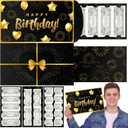 5 x Jumbo Birthday Money Card for Cash Gift Holder with Envelope, 14 x 8 Inch Surprise 18th Birthday Decorations Fun Way to Give Money for Men Women Teenager (Black)