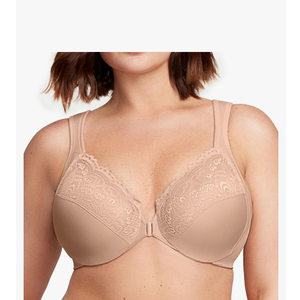 Glamorise Women's Wonderwire Front-closure Bra Underwire 34F