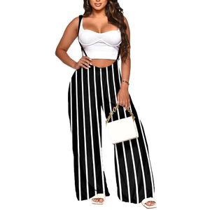 Nimsruc Womens Jumpsuit Casual Loose Sleeveless Adjustable Spaghetti Straps Wide Leg Pants Baggy Overalls With Pockets (Black, M)