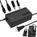 42V 5A Charger with 3-in-1 Plug for 36V Lithium Battery Such as Car Truck Lawn Mower Boat Marine Batteries (5A-GX12+GX16+DC5.5 2.1/2.5mm(4 Plug))