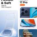 TORRAS for iPhone 17 Pro Case Crystal Clear, Ultra-Thin, 2025 Upgraded Non-Yellowing, Military-Grade Protection, Transparent Slim Case for iPhone 17 Pro Phone Case, Soft, Anti-Scratch, Clear