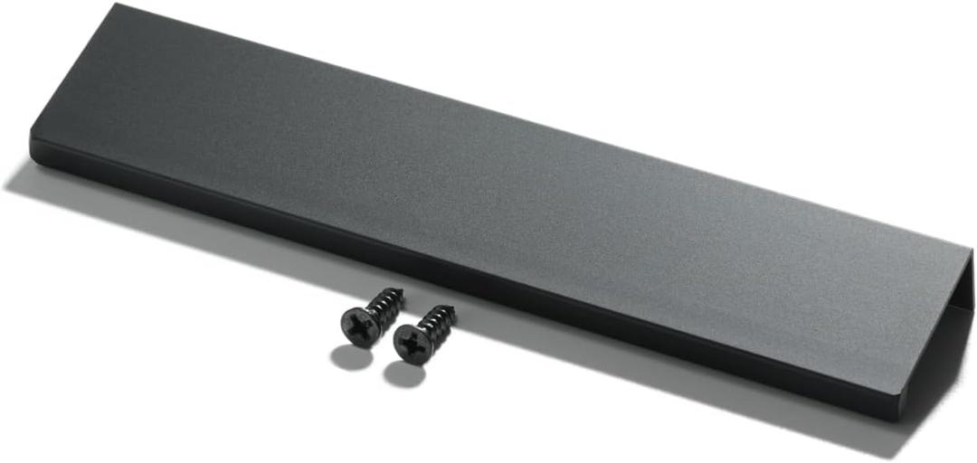 Finger Pulls for Cabinets Drawers - Aluminum Alloy Concealed Handle for Home Kitchen Door Dresser, Easy Installation (2, Black, 150mm/5.91inch)