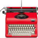 Maplefield Vintage Manual Typewriter Machine - Red Typewriter for Writers & Authors - Antique Desk Decor & Office Accessory - Compact Design & Easy Setup
