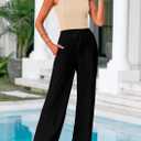 PRETTYGARDEN Women's Summer 2 Piece Loungewear Set Cropped Tank Top Wide Leg Sweatpants Tracksuit Casual Outfits (S)
