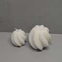 MTLEE 2 Pcs Spiral Swirl Candle Large Aesthetic Pillar Scented Soy Wax Twirl Elegant Decorative Candles Beautiful Housewarming Gift for Home Room Bedroom Shelf Decor(White)