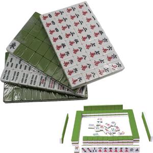 Mini Chinese Mahjong Set - Complete Mahjong Tile Set with 144 Tiles & Travel Case, Portable Mahjong Travel Set for Outdoor Fun - Perfect Mahjong Game Gift for Beginners & Enthusiasts