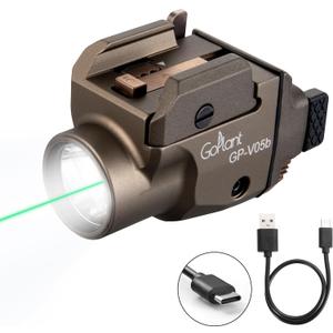 1500 Lumens Compact Weapon Laser Light, Aircraft Grade Aluminum Pistol Light, Adjustable Rail-Mounted Handgun Light and Green Laser Combo (Desert Tan) 1500 Lumens Compact Weapon Laser Light, Aircraft Grade Aluminum Pistol Light, Adjustable Rail-Mounted Handgun Light and Green Laser Combo (Desert Tan)
