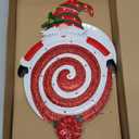 Solar Christmas Santa Stake with Red Glitter Lollipop Light