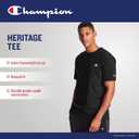 Champion Men's Heritage Tee, Big C Logo (White, S)