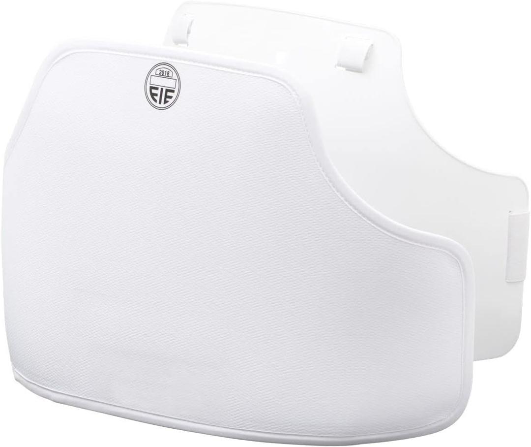 LEONARK FIE Certificate Fencing Sport Chest Guards - Armoury Hema Adjustable Double Layer Soft Breast Protectors for Football Rugby Volleyball Baseball etc - Plastron for Foil Epee Saber Fencers (Large)