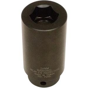 Lisle 77070 24mm Heavy Impact Socket , Black