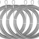 Neween 26 Feet (6.5ft x 4) Stainless Steel Metal Wire Cable Ropes Hardware Kits for Square and Rectangle Sun Shade Sail Canopy