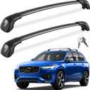 Lockable Roof Rack Cross Bars 260lbs Compatible with Volvo XC90 XC-90 2016-2025,Heavy Duty Aluminum Roof Rails Crossbars Cargo Bars Canoe Snowboard Rooftop Black Carrier Luggage