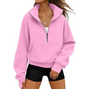 WYNNQUE Womens Sweatshirts Hoodies 2025 Fall Fashion Clothes Half Zip Pullover Cropped Fleece Sweaters Workout Soft Outfits Size XL