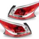 Halogen Tail Lights w/o Bulbs Compatible with Altima 4-Door Sedan 2013 2014 2015 Taillights Rear Brake Lamp Left & Right Side NI2800195 NI2801195