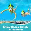 Full Face Snorkel Mask for Kids with 180 Panoramic View, Snorkeling Set Featuring Anti-Leak and Anti-Fog Foldable Dry Top Design for Safe Underwater Adventures Snorkeling Gear for Kids