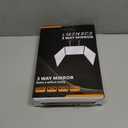 3 Way Mirror for Self Hair Cutting,360 Haircuts Men for Barber Use Tools,to See Back of Head,Tri Fold Mirror with Portable Height Adjustable Telescoping Hooks (Black Plum)