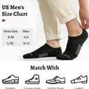 PAPLUS No Show Socks Men 6 Pairs, Non Slip Cushioned Athletic Low Cut Socks with Arch Support (Large-X-Large)