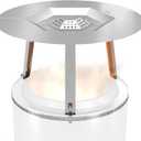 Upgraded Heat Deflector for Solo Stove Ranger 15, 304 Stainless Steel Heat Diffuser with Detachable Legs & Fix Hoop, Capture and Redirect Warmth, Camping Accessory