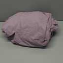 MooMee Bedding Sheet Set 100% Washed Cotton Linen Like Textured Breathable Durable Soft Comfy (Heathered Light Purple, Queen)