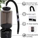 4L Reptile Humidifier Fogger with Extended Hose - Adjustable & Quiet Fogger/Mister for Chameleon, Bearded Dragon, Amphibians - Large Capacity(Black)