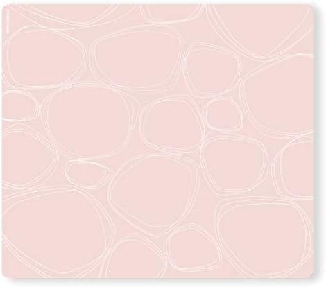 modern-twist 14 x 16 Silicone Placemat, BPA, PVC-Free Table Mat, Dishwasher Safe, Pebbles Print in Blush, Pack of 1