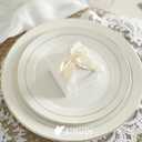 AIMUDI Ivory Satin Bows - 50 Counts, 2.5" x 2.5", Perfect for Gift Wrapping, Holiday Crafts, Wedding Favors, Baby Showers
