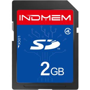 INDMEM SD Card 2GB Class 4 Flash Memory Card 2G SLC Stanard Secure Digital Cards (1PC)