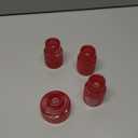 Vintage Red Candlestick Holders for Christmas Decorations, 4 Pieces