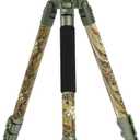 Forest Camouflage Tripod with Durable Aluminum Frame, Lightweight, Stable Design, Bubble Level, Adjustable Legs, and Hands-Free Operation for Hunting, Shooting, and Outdoors (Snakeskin Camo)