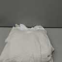 SeSe Code Striped Sweater 2 Piece Short Sets for Women, Oversized Knit Lounge Outfits for Summer Casual 2025, White Beige, Size