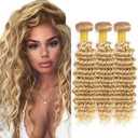 613 Blonde Bundles Human Hair Straight Bundles Human Hair 26 28 30 Inch NerriHou Unprocessed Brazilian Virgin Hair Honey Blonde Straight Bundle Human Hair Extensions 3 Bundle 50 Gram Per Bundle