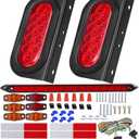 6 Inch Oval Led Trailer Lights Kit with Mounting Bracket, Sealed Submersible Stop Brake Trailer Tail Light Kit, Lights Bar and Wiring Harness for Boat RV Truck