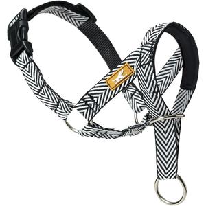 Gentle Dog Head Collar with Soft Nylon, Breathable Head Halter for Small Medium Large Dogs, Prevent Pulling Barking(M, Black)