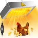 400W Chicken Coop Heater Lamp, Brooder Heat Lamp for Chickens, Adjustable Temp and Height, No Assembly Heater for Chicks Pets Livestock, 2 Pack