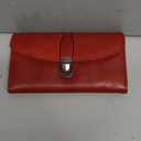 ORIREAL Women's Wallet Genuine Leather Wallet for Ladies Large Capacity Hand-Crafted Wallet Card Holder Purse (Red-02)