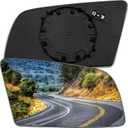 Passenger Side Mirror Replacement for BMW 5 Series E60 E61 2004-2009 - Right Side Mirror Glass, Rear View Mirrors Glass with Power Heated White