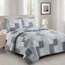 Royal Tradition Rochelle Reversible Coverlets, California King Over-Sized 3pc Quilt Set (110-Inch Wide x 96-Inch Long) Lightweight Bedspread
