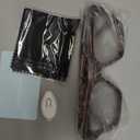 livho Oversized Eyewear Frame for Woman and Men - Rectangle Fashion Glasses for Computer, Chic Preppy Frame (*Coco Tortoise)