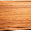 Bamboo Cutting Boards for Kitchen, Extra Thick Wood Butcher Block, Heavy Duty Wooden Chopping Block, Charcuterie Boards & Cheese Platter, 14"x10"x0.9" (Carbonized)