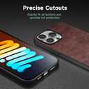 SALAWAT Compatible with iPhone 14 Pro Case, Slim PU Leather Vintage Shockproof Phone Case Cover Lightweight Premium Soft TPU Bumper Hard PC Hybrid Protective Case 6.1 inch (Dark Brown)