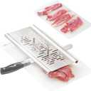 Beef Jerky Maker Slicer  No Sharp Edge Safe for Hands& Convenient to Slice Beef|Made of Food Grade 304 Stainless Steel| 12" Long 6" Wide - 1 Pack - Knife Not Included