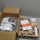 Afloia 6-in-1 Dog Grooming Kit, Pet Grooming Vacuum for Shedding, Dog Hair Vacuum with Clipper Nail Trimmer Grinder, Pet Brush Groomer at Home, Low Noise Cats Hair Remover, 1.5L Dust Cup, White (Silver)